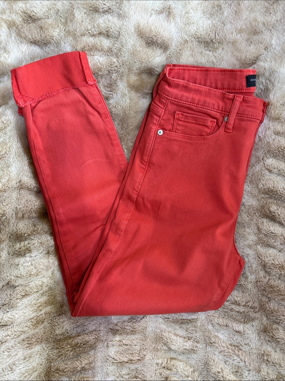Banana Republic Tangerine High-Rise Skinny Jeans